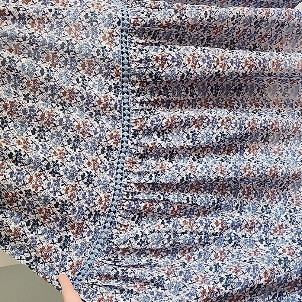 Anthropologie Holding Horses Blue Floral Dress *Shell* Size 10 - Picture 8 of 10